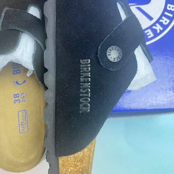 Birkenstock Boston Soft Footbed Sandals: Adjustable Suede Comfort (Narrow Fit) - Picture 4 of 5